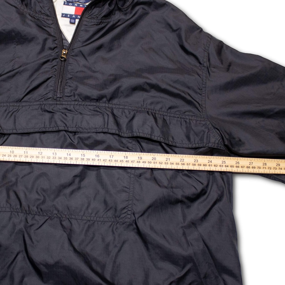 Tommy Hilfiger Anorak Windbreaker Jacket Mens XXL Black Excellent - Picture 4 of 6